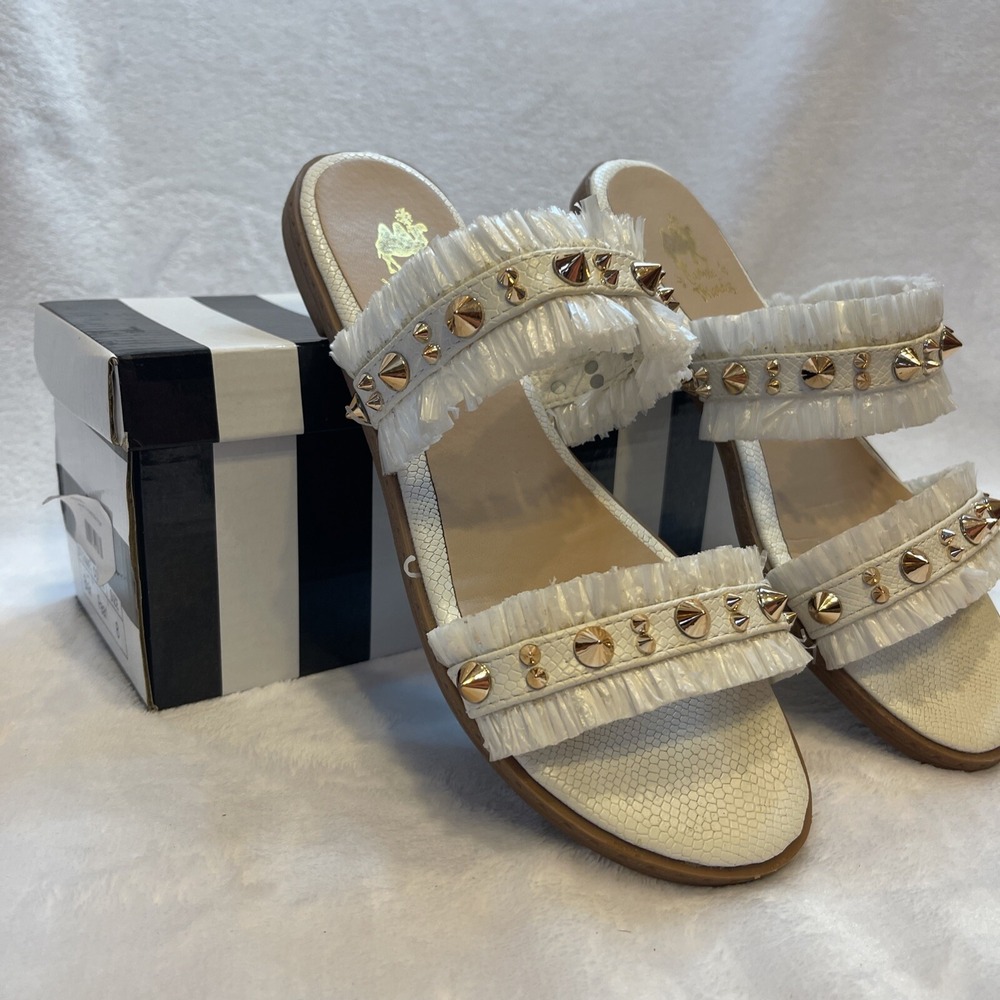 Camel Threads Women's Size 8 Blair Pearl Fridge Spike Sandal - Picture 6 of 12